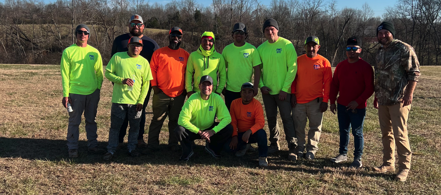 PMT Site leadership team at a job site in Middle Tennessee