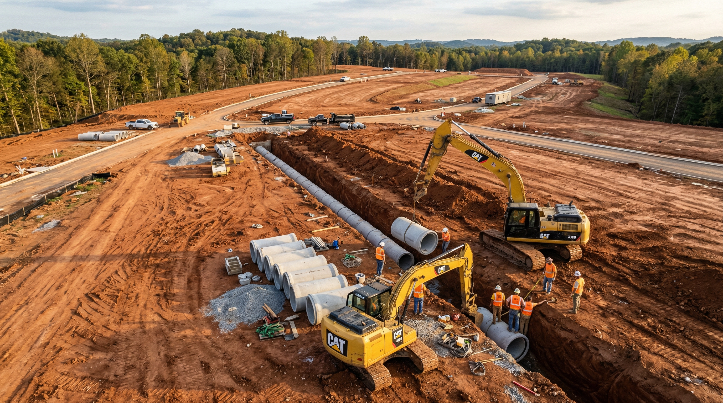 Walton Station subdivision utilities project, Legacy South development, Middle Tennessee
